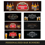 Personalised Any Text Beer Mat Label Bar Runner Ideal Home Pub Cafe Occasion 32