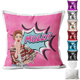 Personalised Cushion Abstract Sequin Cushion Pillow Printed Birthday Gift 28