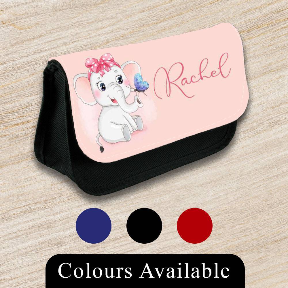 Personalised Pencil Case Animal Girls Boys Stationary Kids School Bag 8