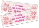 Personalised Birthday Banners Balloon Design Children Kids Party Decoration 75