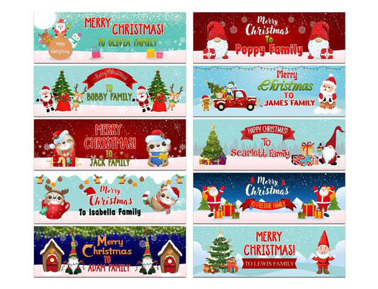 Personalised Banner Christmas Design Party Decoration 18