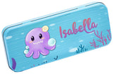 Personalised Any Name Animal Pencil Case Tin Children School Kids Stationary 15