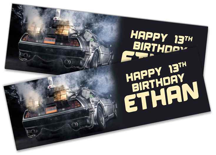 Personalised Birthday Banners Car Design Children Kids Party Decoration 175