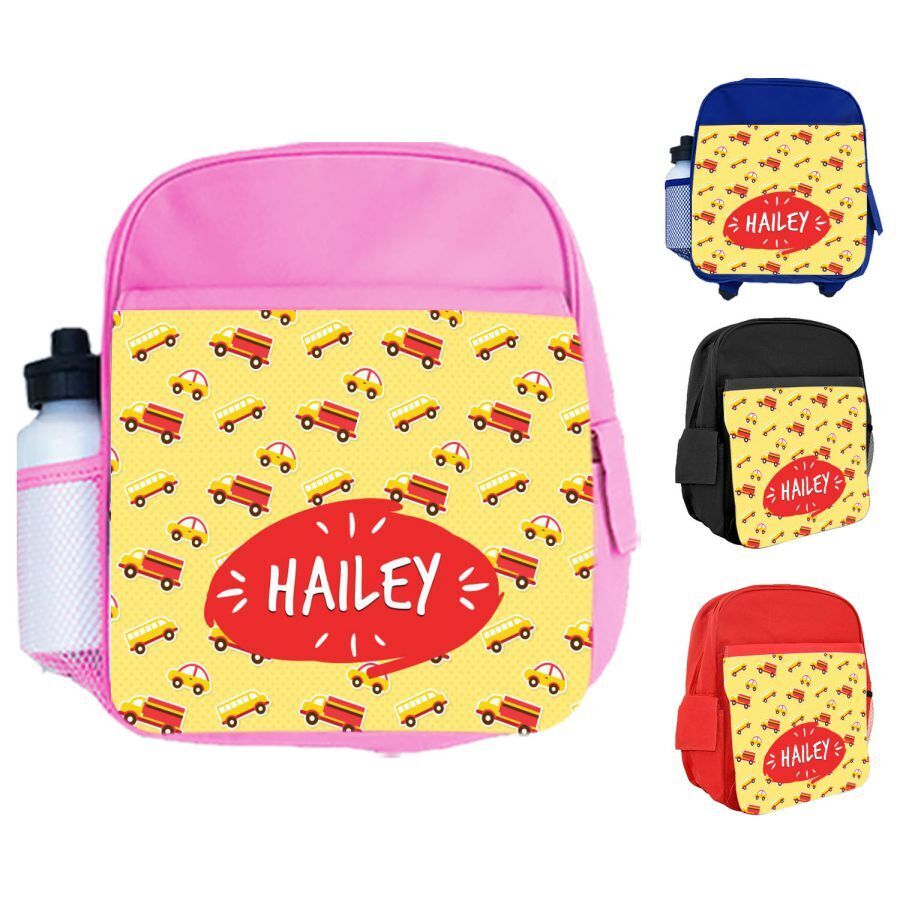 Personalised Kids Backpack Any Name Generic Design Boys Girls kid School Bag 65