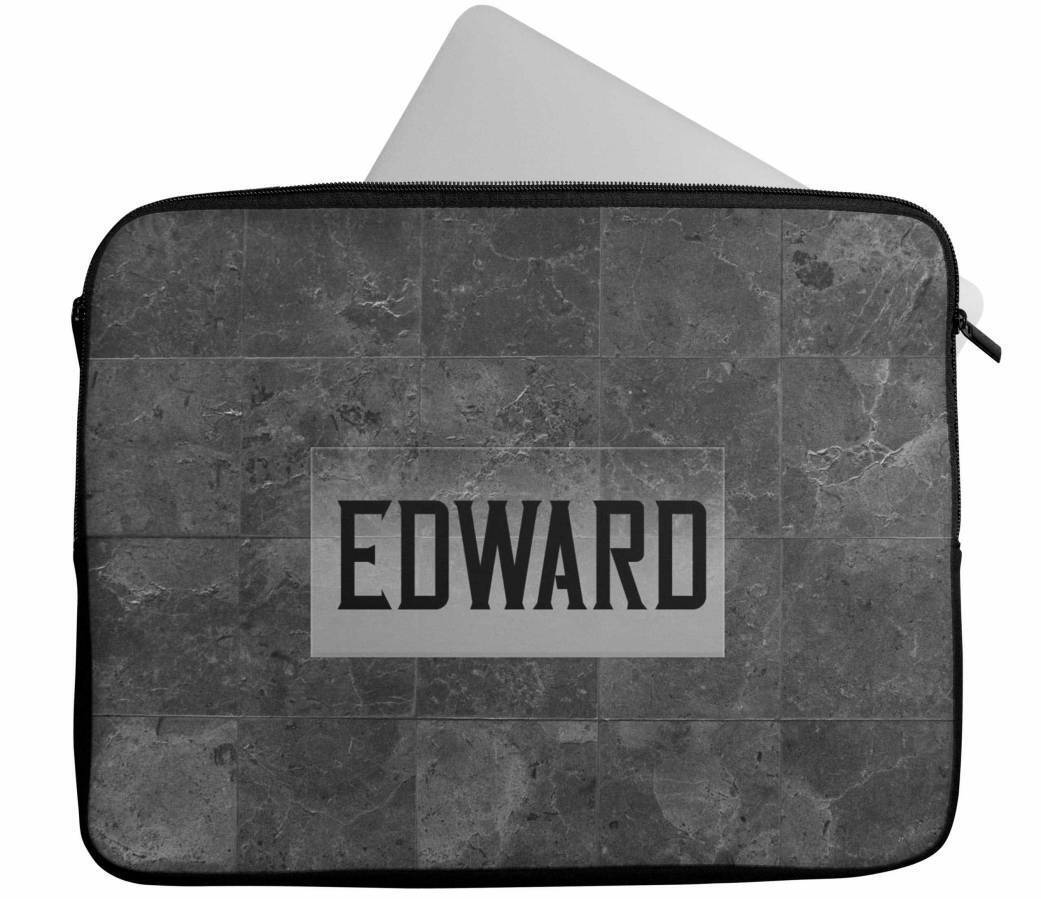 Personalised Any Name Marble Design Laptop Case Sleeve Tablet Bag 70
