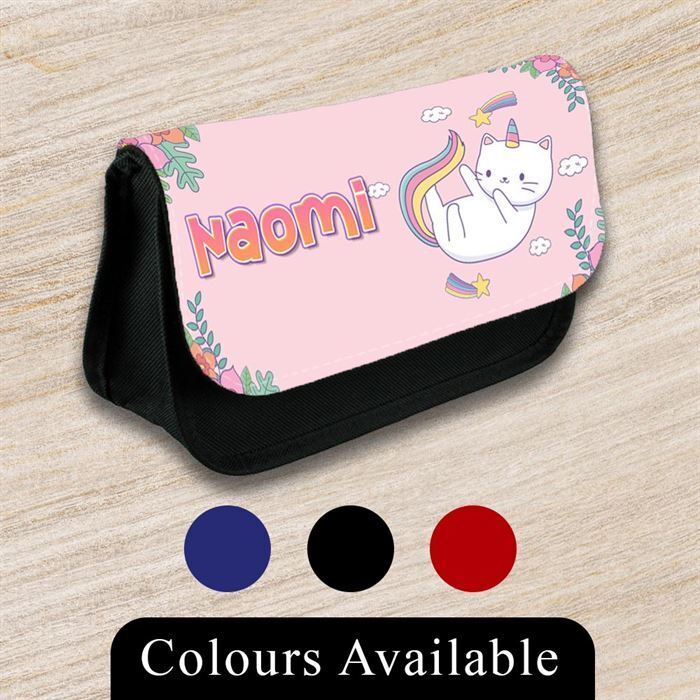 Personalised Pencil Case Generic Girls Boys Stationary Kids School Bag 28