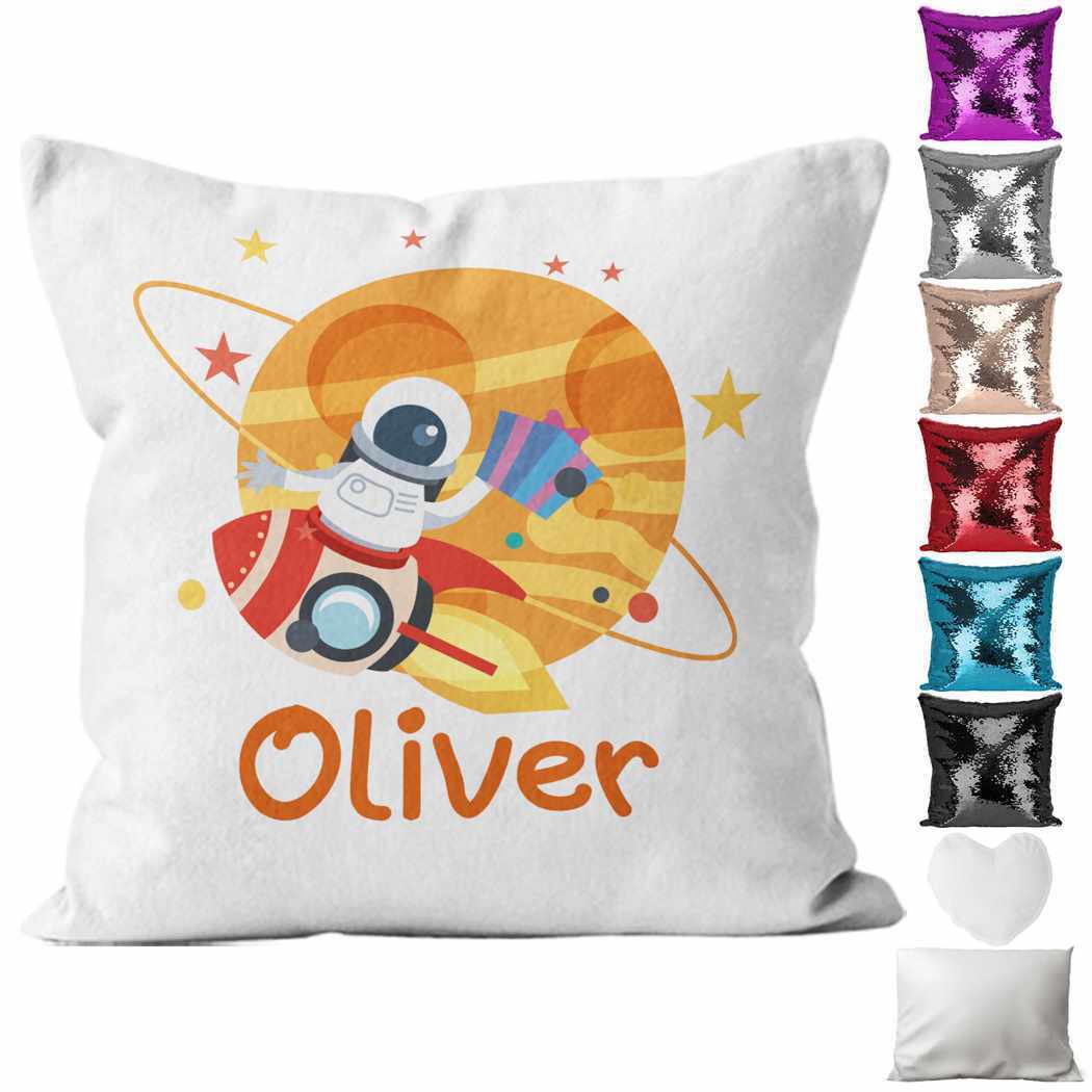 Personalised Cushion Space Sequin Cushion Pillow Printed Birthday Gift 63