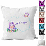 Personalised Cushion Unicorn Sequin Cushion Pillow Printed Birthday Gift 49