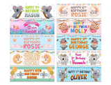 Personalised Birthday Banners Generic Design Children Kids Party Decoration 119