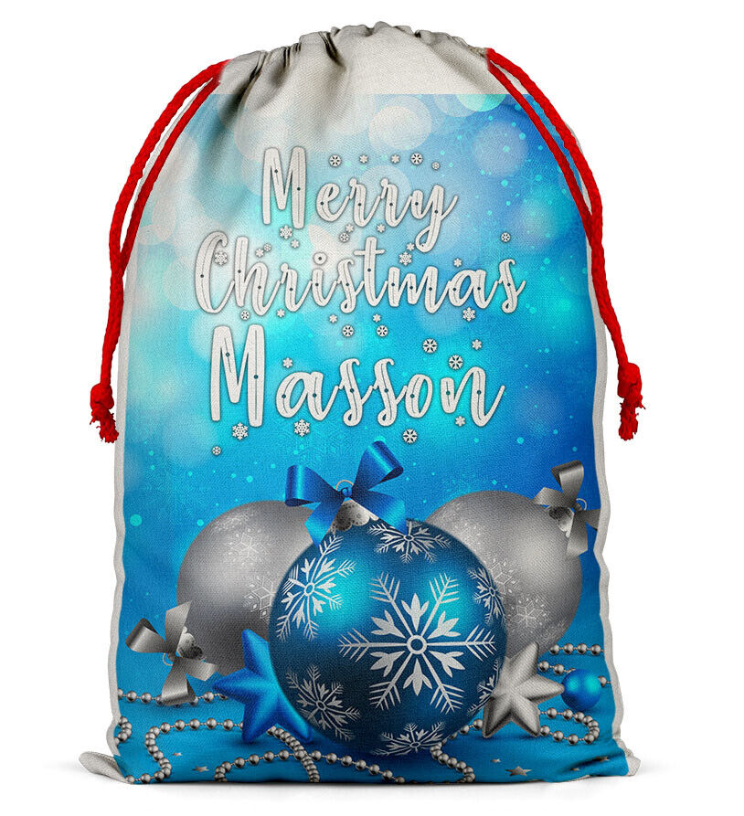 Personalised Christmas Sack Santa Bag Xmas Boy Girl Gift Stocking Bag 1