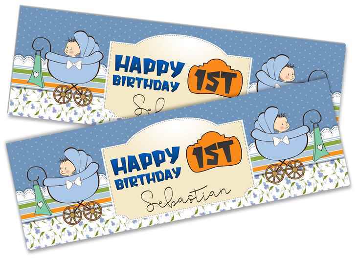 Personalised Birthday Banners Generic Design Children Kids Party Decoration 244