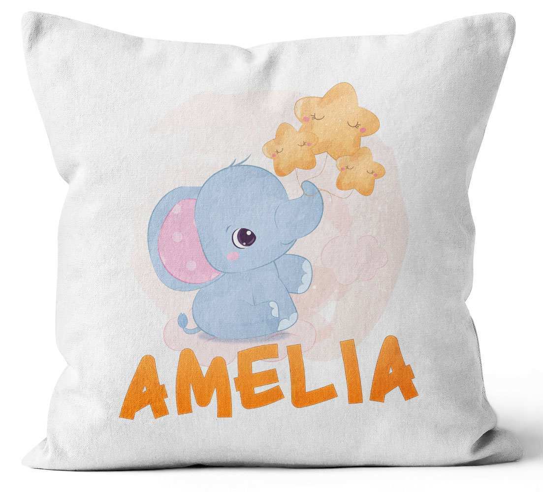 Personalised Any Name Elephant Design Cushion Printed Birthday Gift 79