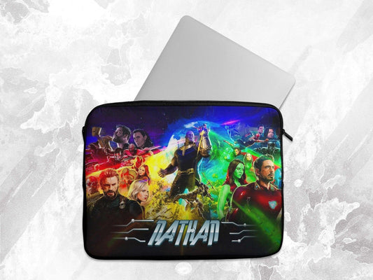 Personalised Laptop Case Any Name Avengers Sleeve Tablet Bag Chromebook Gift 4