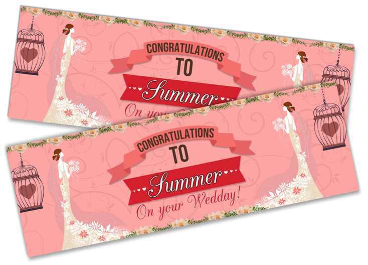 Personalised Wedding Banner Adult Party Celebration Marriage 234