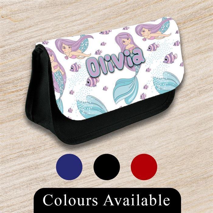 Personalised Pencil Case Generic Girls Boys Stationary Kids School Bag 53