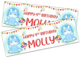 Personalised Birthday Banners Generic Design Children Kids Party Decoration 117