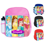 Personalised Kids Backpack Any Name Princess Design Boys Girls kid School Bag 63