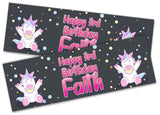 Personalised Birthday Banners Generic Design Children Kids Party Decoration 219