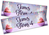 Personalised Birthday Banners Generic Design Children Kids Party Decoration 134