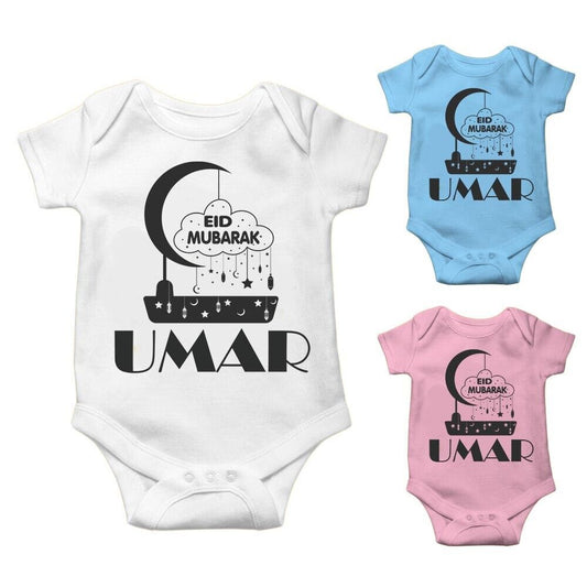 Personalised Eid Baby Vest Baby grow Little baby body suit 27