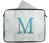 Personalised Any Name Marble Glitter Design Laptop Case Sleeve Tablet Bag 106