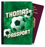 Personalised Football kids Passport Cover Holder Any Name Holiday Accessory 22