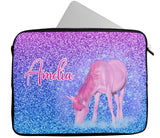 Personalised Any Name Unicorn Design Laptop Case Sleeve Tablet Bag 50