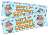 Personalised Birthday Banners Generic Design Children Kids Party Decoration 119