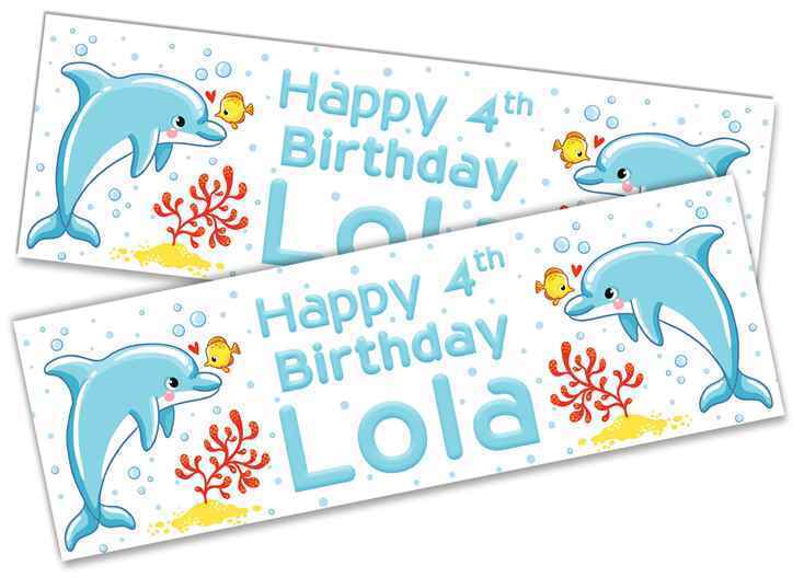 Personalised Birthday Banners Generic Design Children Kids Party Decoration 203