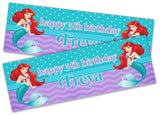 Personalised Birthday Banners Mermaid Design Children Kids Party Decoration 5