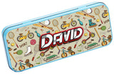 Personalised Any Name Generic Pencil Case Tin Children School Kids Stationary 26