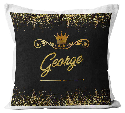 Personalised Any Name Crown Design Cushion Printed Birthday Gift 167