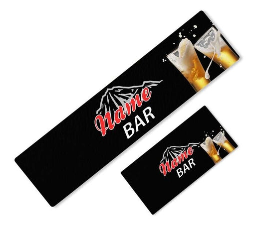 PERSONALISED COORS LIGHT BLACK LABEL BAR RUNNER HOME PUB BEER MAT OCCASION