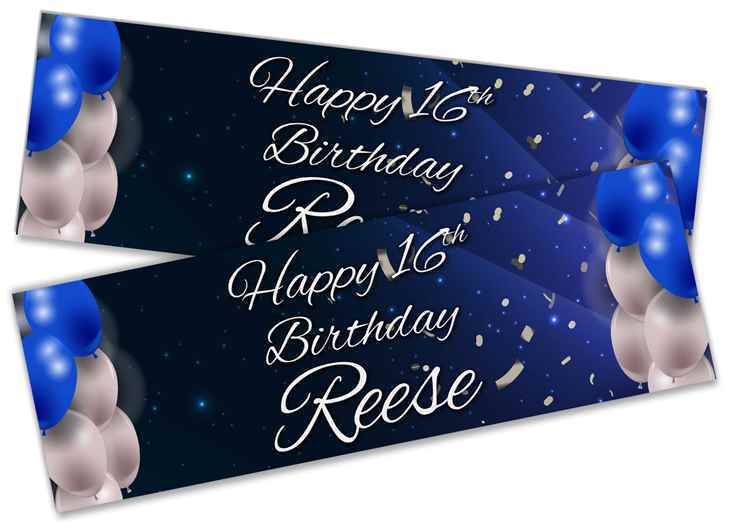 Personalised Birthday Banners Generic Design Children Kids Party Decoration 212