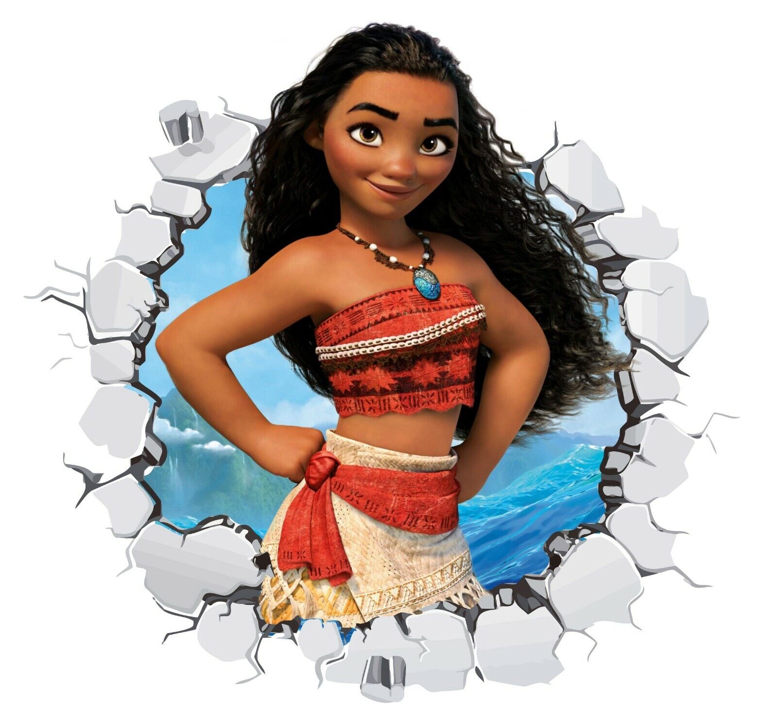 Moana Wall Decal 3D Art Stickers Vinyl Room Bedroom Mural Kids Nursery 4