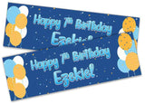 Personalised Birthday Banners Generic Design Children Kids Party Decoration 219