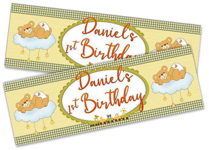 Personalised Birthday Banners Generic Design Children Kids Party Decoration 245