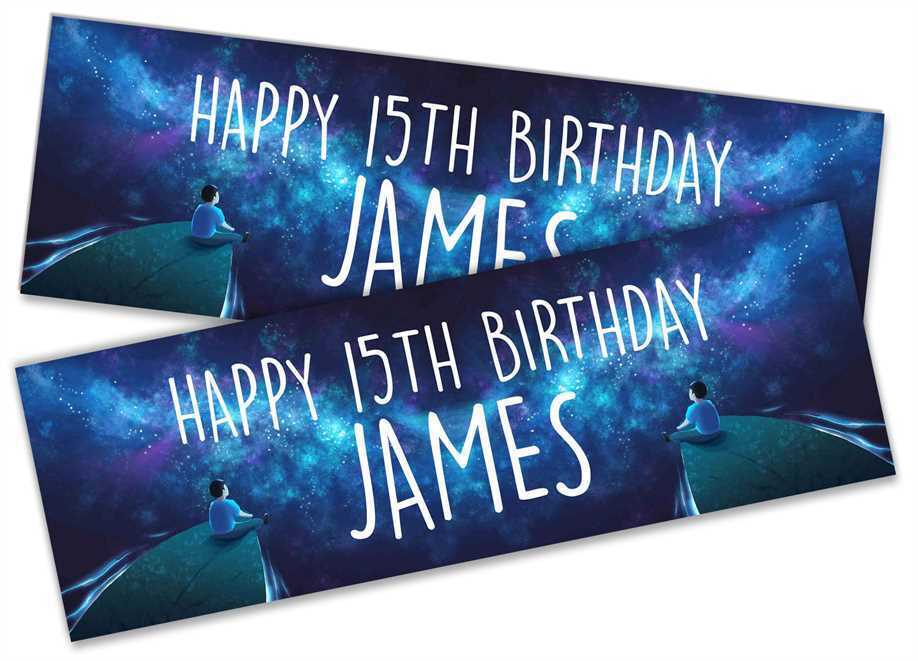 Personalised Birthday Banners Generic Design Children Kids Party Decoration 49