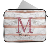 Personalised Any Name Marble Design Laptop Case Sleeve Tablet Bag 111