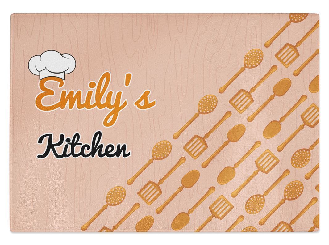 Personalised Any Name Kitchen Glass Chopping Board Item Gift 18