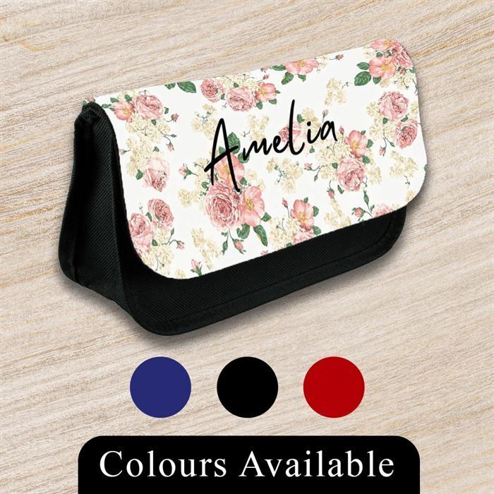 Personalised Pencil Case Generic Girls Boys Stationary Kids School Bag 47