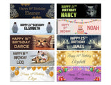 Personalised Birthday Banners Generic Design Children Kids Party Decoration 153