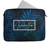 Personalised Any Name Floral Design Laptop Case Sleeve Tablet Bag 54