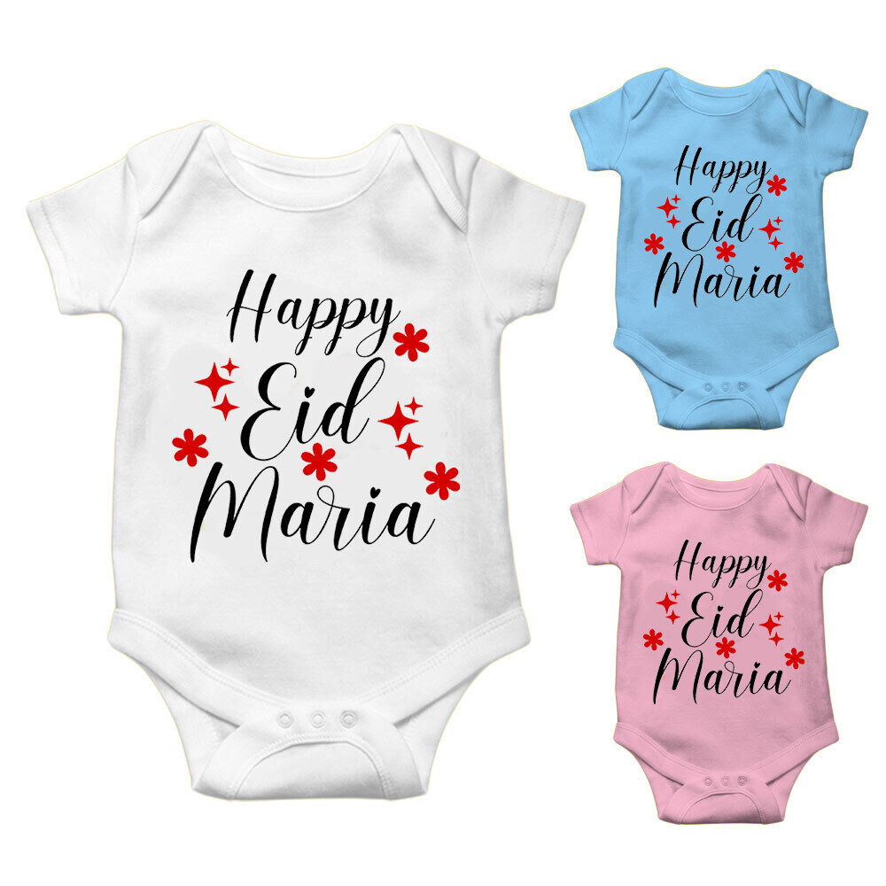 Personalised Eid Baby Vest Baby grow Little baby body suit 4