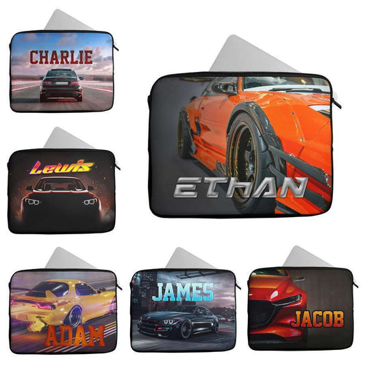 Personalised Any Name Car Design Laptop Case Sleeve Tablet Bag 19