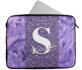 Personalised Any Name Marble Glitter Design Laptop Case Sleeve Tablet Bag 100