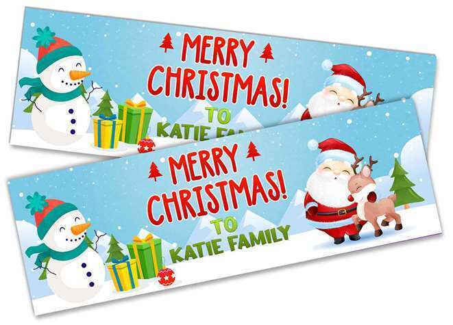 Personalised Banner Christmas Design Party Decoration 19