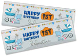 Personalised Birthday Banners Generic Design Children Kids Party Decoration 245