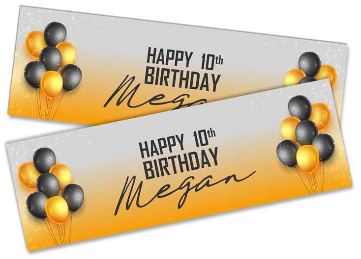 Personalised Birthday Banners Generic Design Children Kids Party Decoration 223