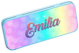 Personalised Any Name Generic Pencil Case Tin Children School Kids Stationary 14